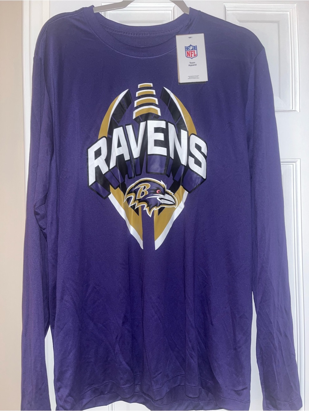 NWT Nike Long-Sleeve Baltimore Ravens Tee - Purple & Gold